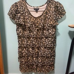 George Cheetah Print Top